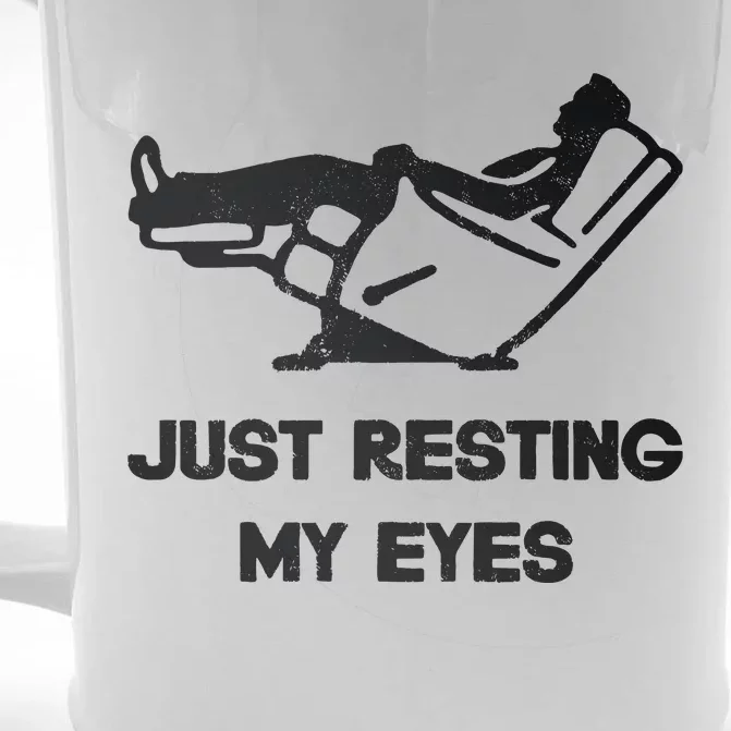 Just Resting My Eyes Recliner Tired Dad Front & Back Beer Stein