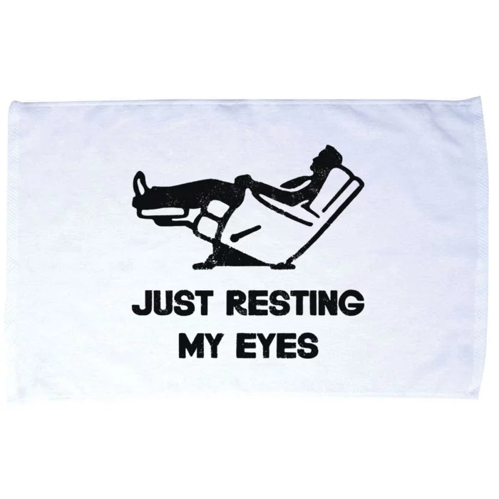 Just Resting My Eyes Recliner Tired Dad Microfiber Hand Towel