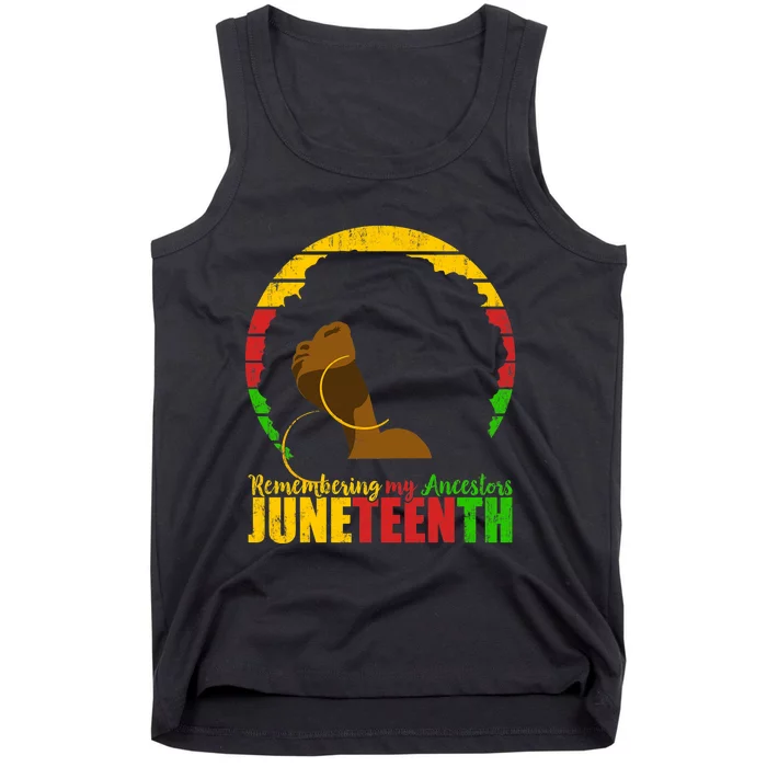 Juneteenth Remembering My Ancestors Black Freedom Tank Top