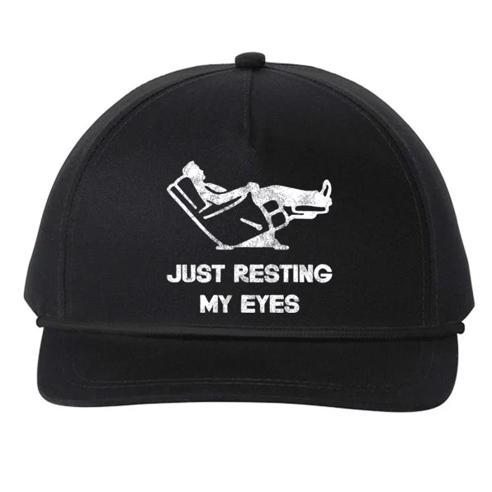 Just Resting My Eyes Funny Recliner Funny FatherS Day Snapback Five-Panel Rope Hat