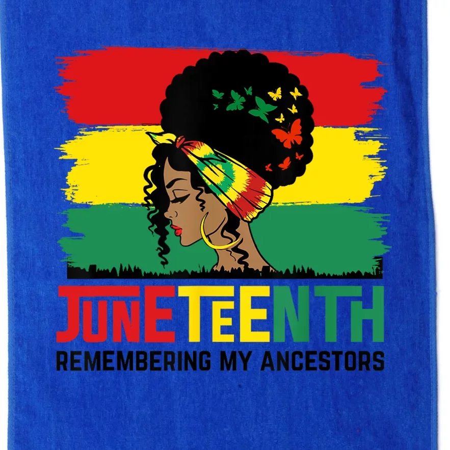 Juneteenth Remembering My Ancestors Celebrate Black Freedom Platinum Collection Golf Towel