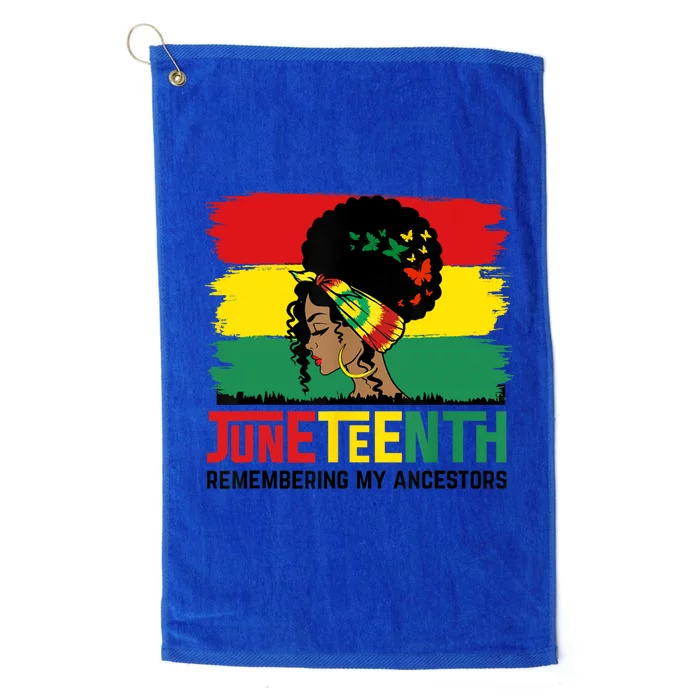 Juneteenth Remembering My Ancestors Celebrate Black Freedom Platinum Collection Golf Towel