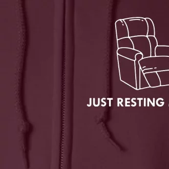 Just Resting My Eyes Full Zip Hoodie