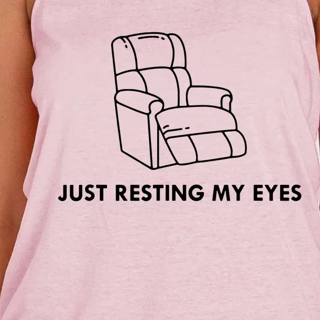 Just Resting My Eyes Women's Knotted Racerback Tank