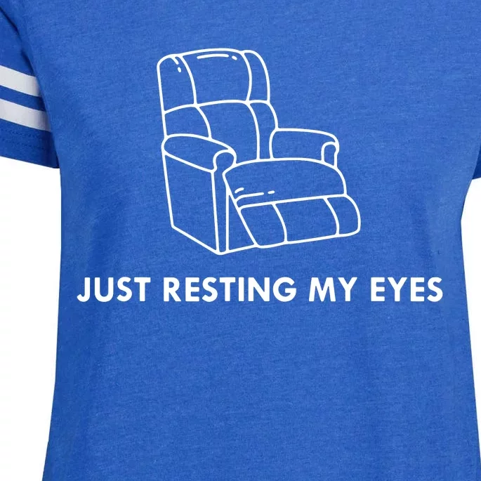 Just Resting My Eyes Enza Ladies Jersey Football T-Shirt