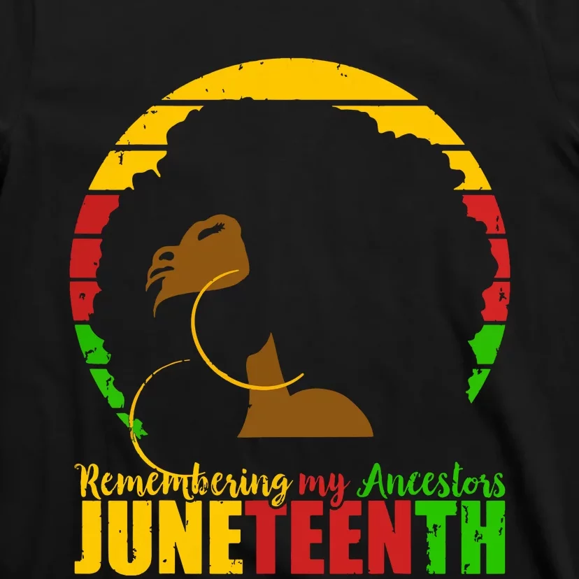 Juneteenth Remembering My Ancestors Black Freedom T-Shirt