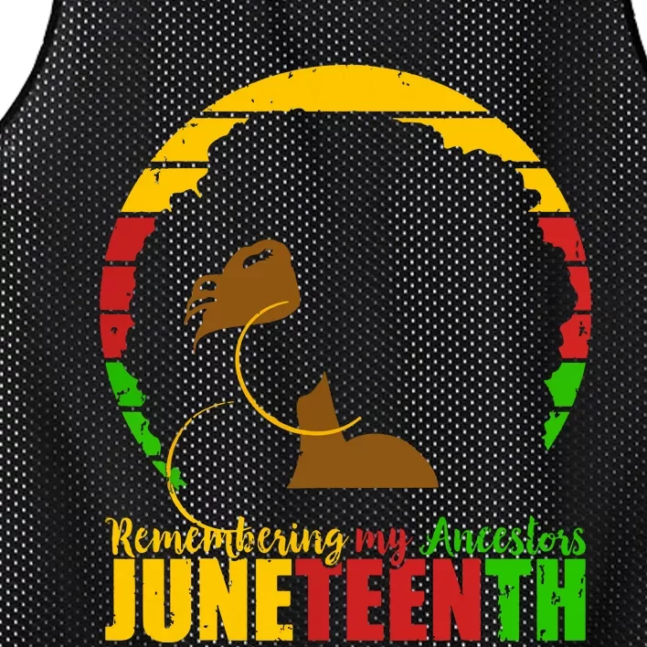 Juneteenth Remembering My Ancestors Black Freedom Mesh Reversible Basketball Jersey Tank