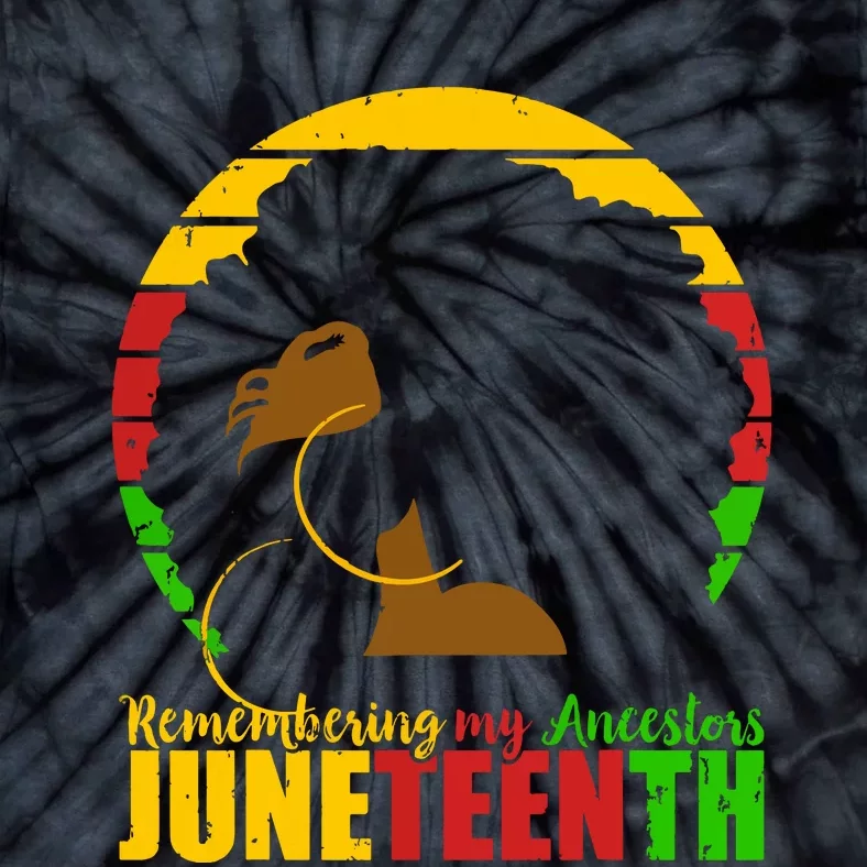 Juneteenth Remembering My Ancestors Black Freedom Tie-Dye T-Shirt