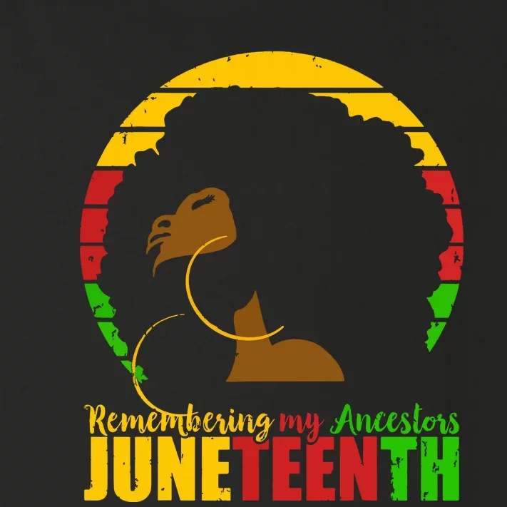 Juneteenth Remembering My Ancestors Black Freedom Toddler Long Sleeve Shirt