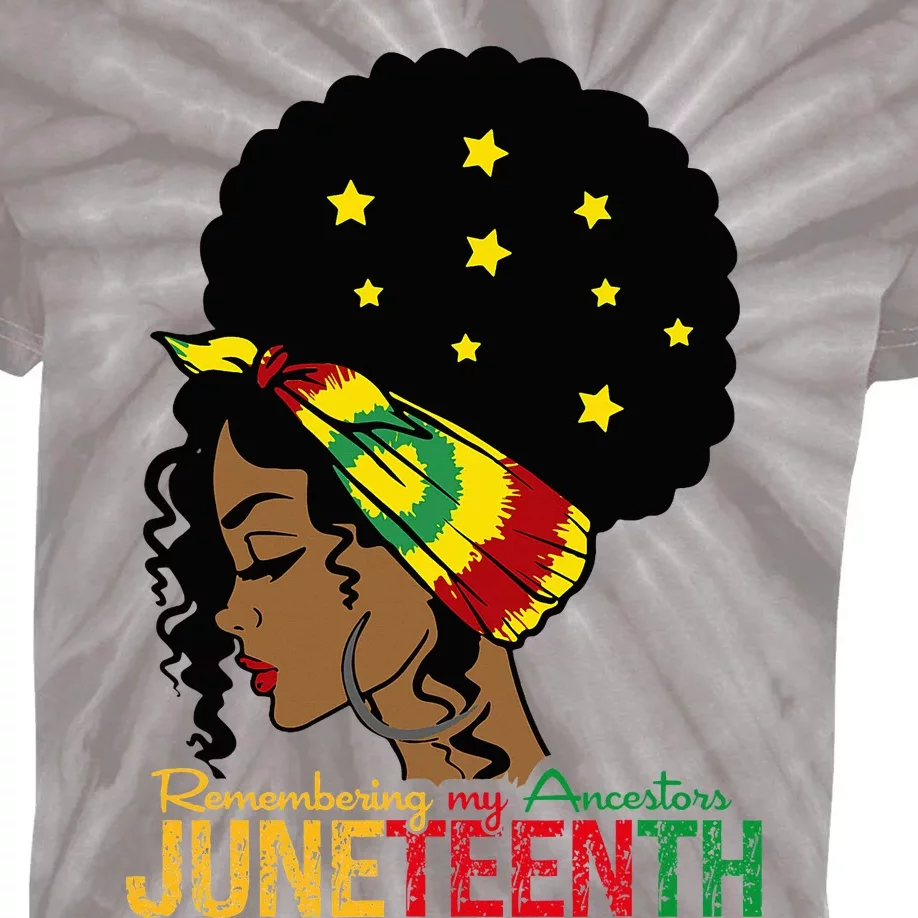 Juneteenth Remembering My Ancestors Black Freedom Kids Tie-Dye T-Shirt