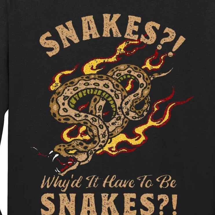 Jones Raiders Of The Lost Ark Why Snakes Tall Long Sleeve T-Shirt