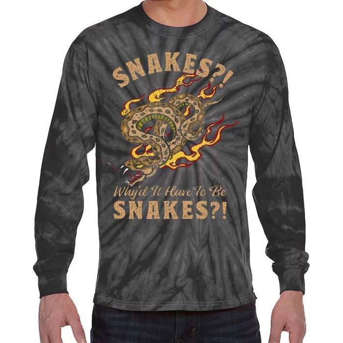 Jones Raiders Of The Lost Ark Why Snakes Tie-Dye Long Sleeve Shirt