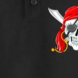 Jolly Roger Pirate Skull Dry Zone Grid Performance Polo