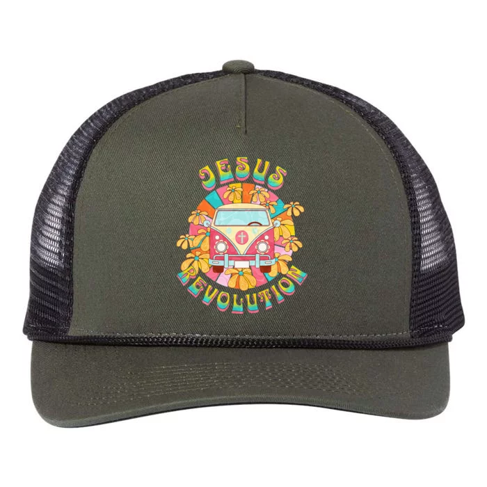 Jesus Revolution People Van Bus Christian Faith Retro Rope Trucker Hat Cap