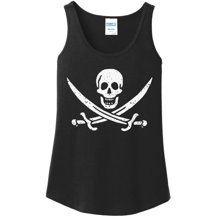 JOLLY ROGER PIRATE FLAG CALICO JACK Ladies Essential Tank