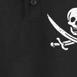 JOLLY ROGER PIRATE FLAG CALICO JACK Dry Zone Grid Performance Polo