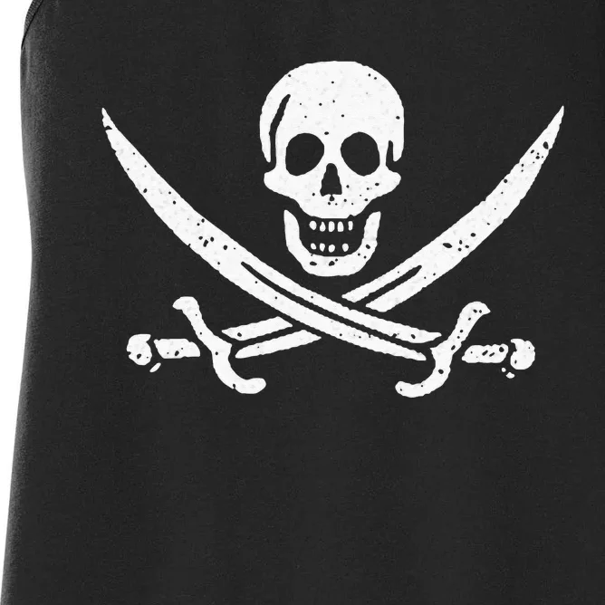 JOLLY ROGER PIRATE FLAG CALICO JACK Women's Racerback Tank