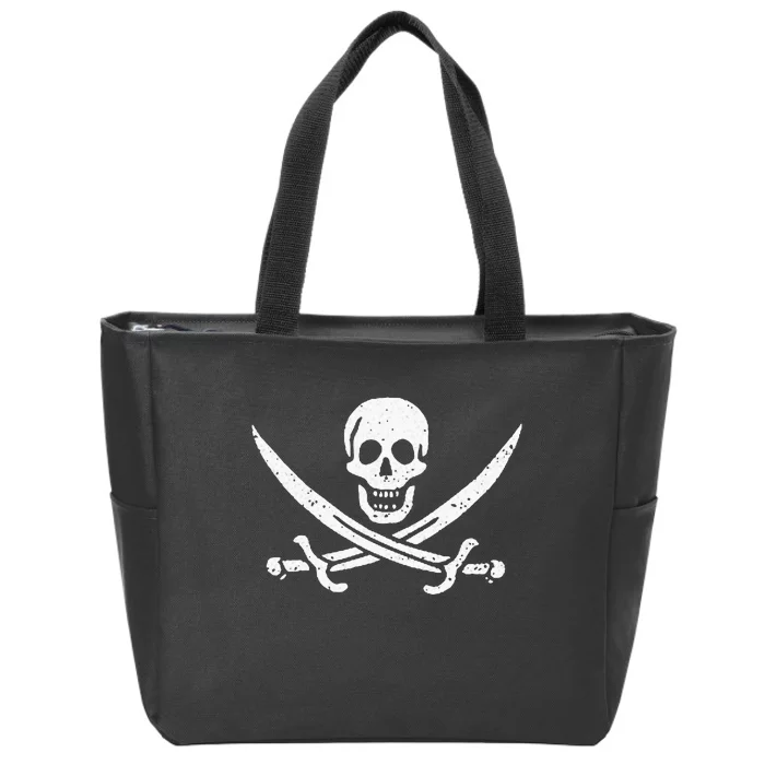 JOLLY ROGER PIRATE FLAG CALICO JACK Zip Tote Bag