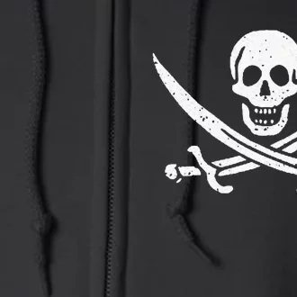 JOLLY ROGER PIRATE FLAG CALICO JACK Full Zip Hoodie