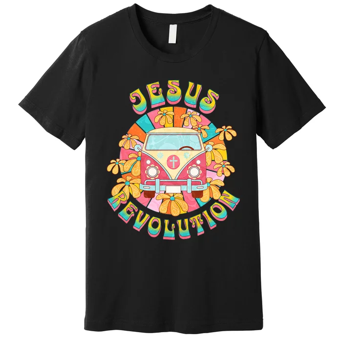 Jesus Revolution People Retro Van Bus Christian Faith Premium T-Shirt