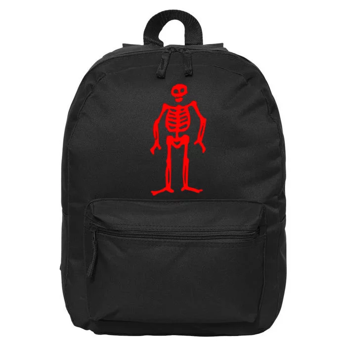 Jolly Roger Pirate Flag Edward Low Red Skeleton 16 in Basic Backpack