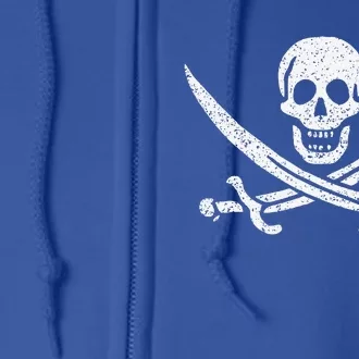 JOLLY ROGER PIRATE FLAG CALICO JACK HALLOWEEN COSTUME Full Zip Hoodie