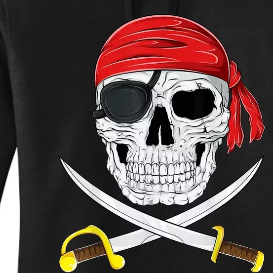 Jolly Roger Pirate Swords Halloween Costume Boy Girls Kid Women's Pullover Hoodie