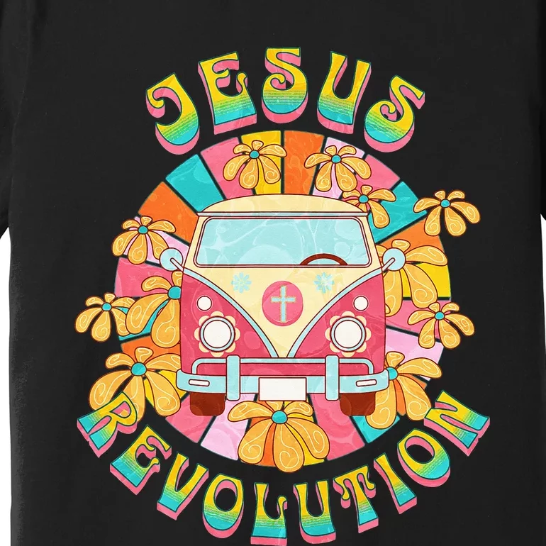 Jesus - Revolution People Retro Van Bus Christian Faith Premium T-Shirt