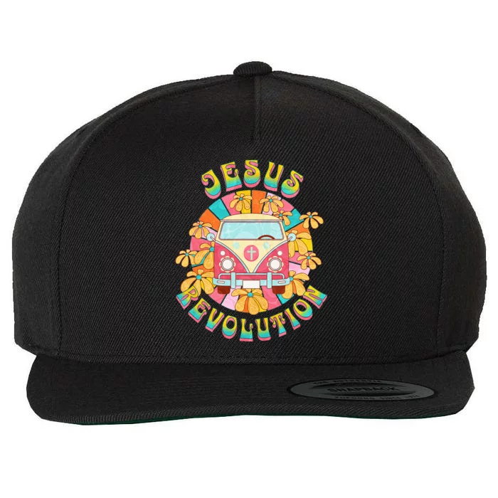 Jesus - Revolution People Retro Van Bus Christian Faith Wool Snapback Cap