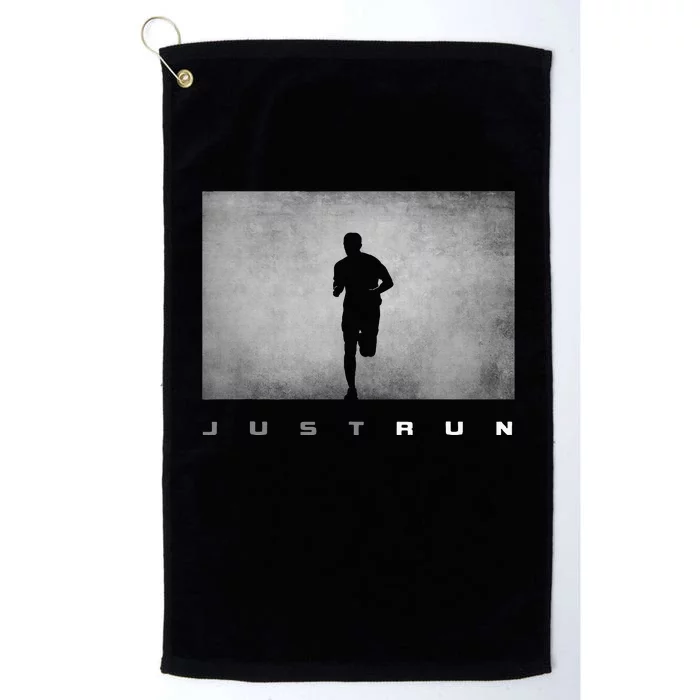 Just Run Running Runner Platinum Collection Golf Towel