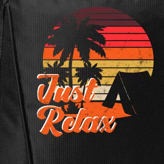 Just Relax Retro Sunset Vacation City Backpack