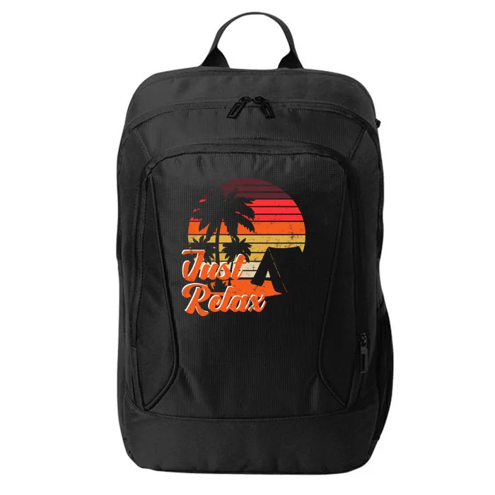 Just Relax Retro Sunset Vacation City Backpack