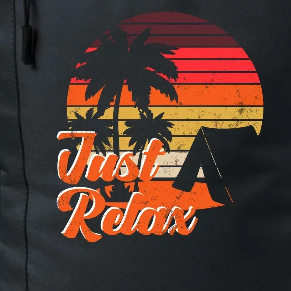 Just Relax Retro Sunset Vacation Daily Commute Backpack