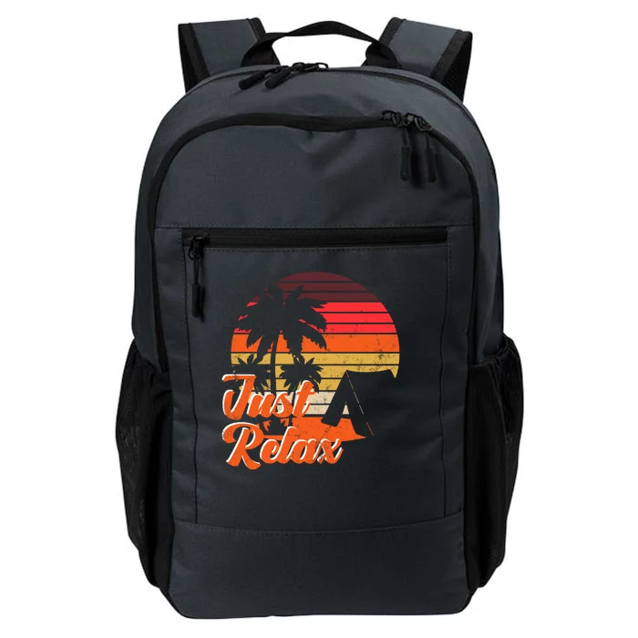 Just Relax Retro Sunset Vacation Daily Commute Backpack