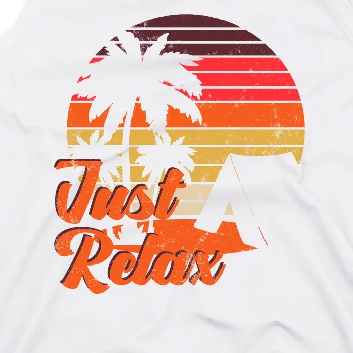 Just Relax Retro Sunset Vacation Tank Top