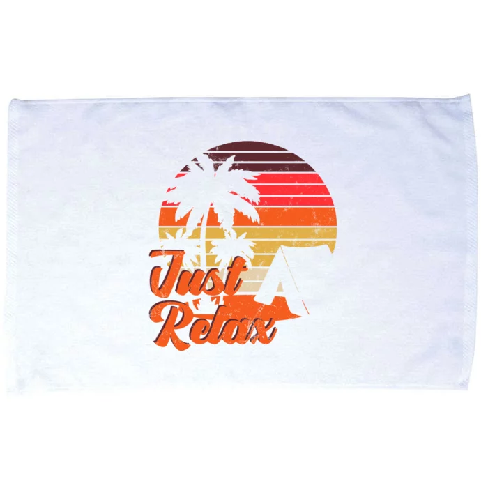 Just Relax Retro Sunset Vacation Microfiber Hand Towel