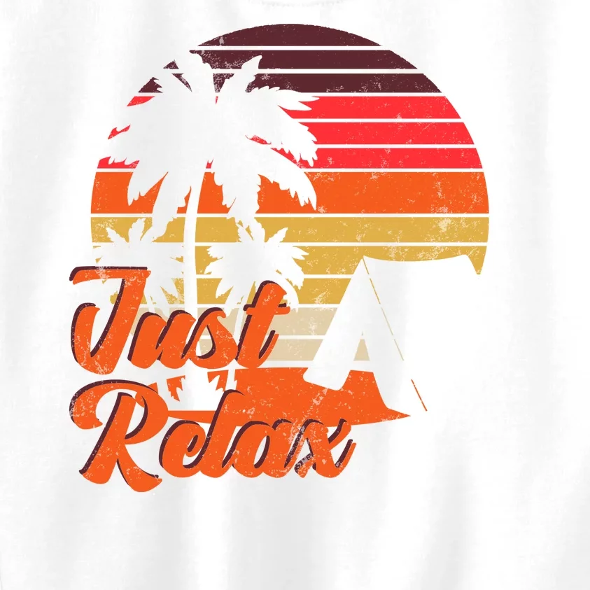 Just Relax Retro Sunset Vacation Kids Sweatshirt