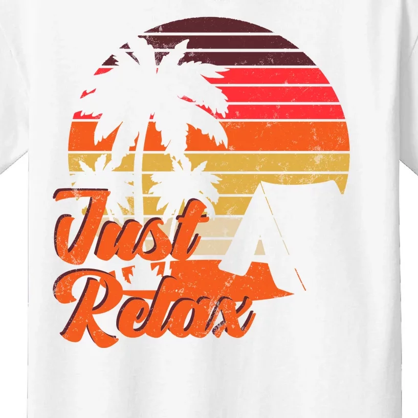 Just Relax Retro Sunset Vacation Kids T-Shirt