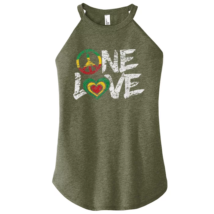 Jamaica Reggae Rasta One Love Gift Tee Women’s Perfect Tri Rocker Tank