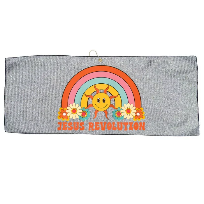 Jesus Revolution Raglan Baseball Large Microfiber Waffle Golf Towel