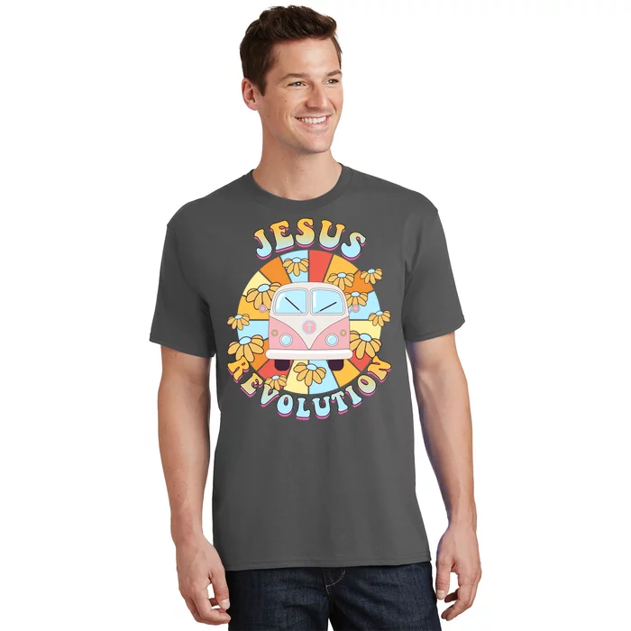 Jesus Revolution Retro Floral Hippie T-Shirt