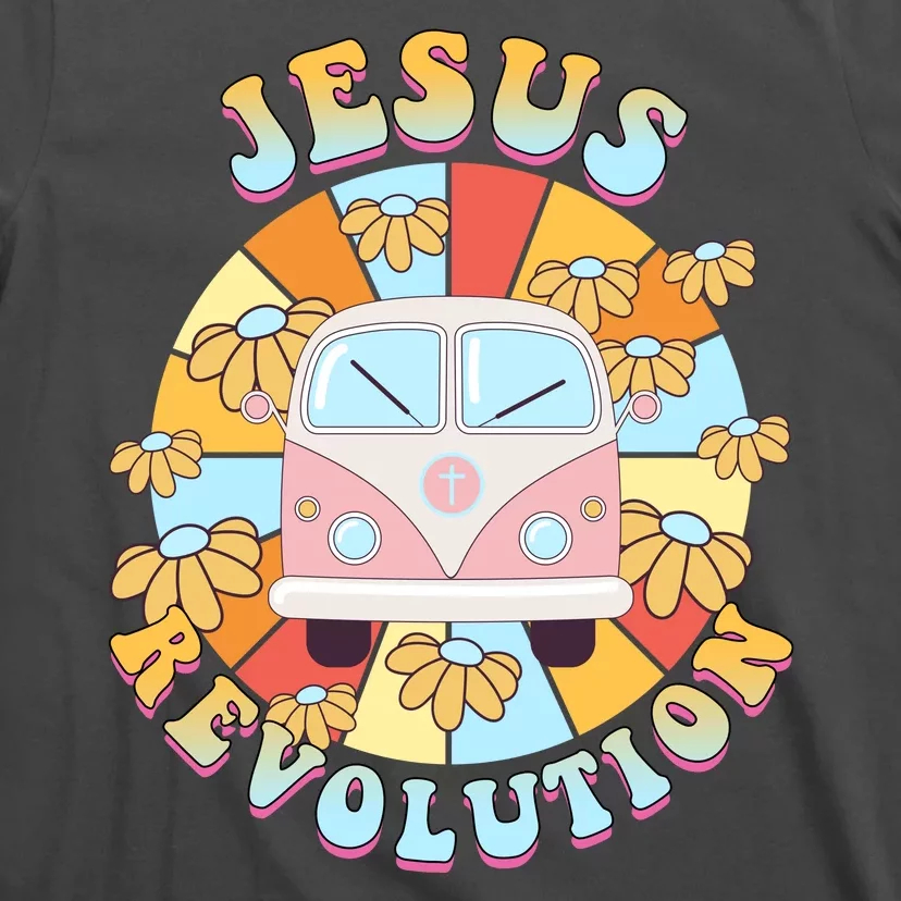 Jesus Revolution Retro Floral Hippie T-Shirt