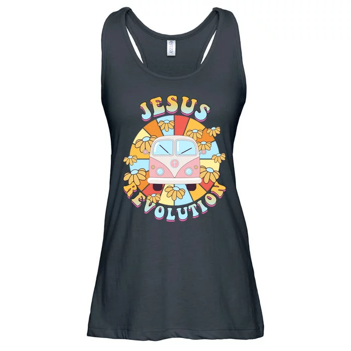 Jesus Revolution Retro Floral Hippie Ladies Essential Flowy Tank