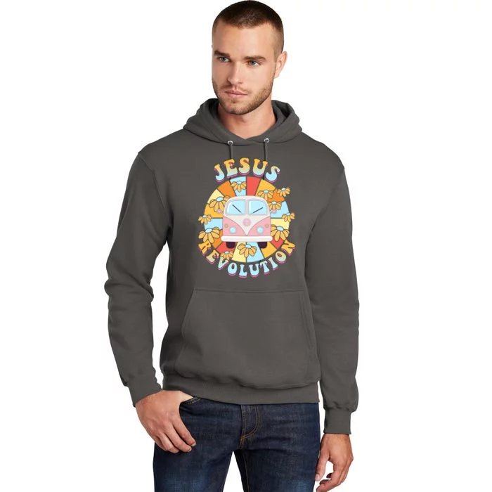 Jesus Revolution Retro Floral Hippie Tall Hoodie