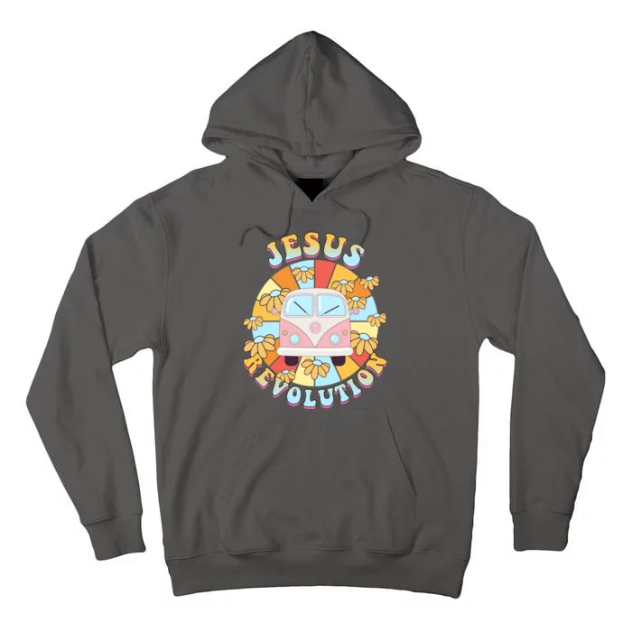 Jesus Revolution Retro Floral Hippie Tall Hoodie