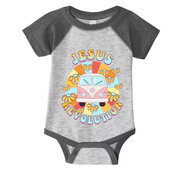 Jesus Revolution Retro Floral Hippie Infant Baby Jersey Bodysuit