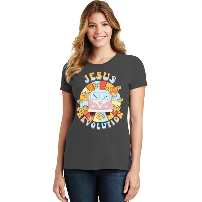 Jesus Revolution Retro Floral Hippie Women's T-Shirt