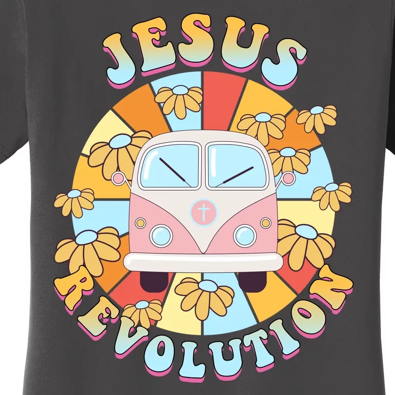 Jesus Revolution Retro Floral Hippie Women's T-Shirt