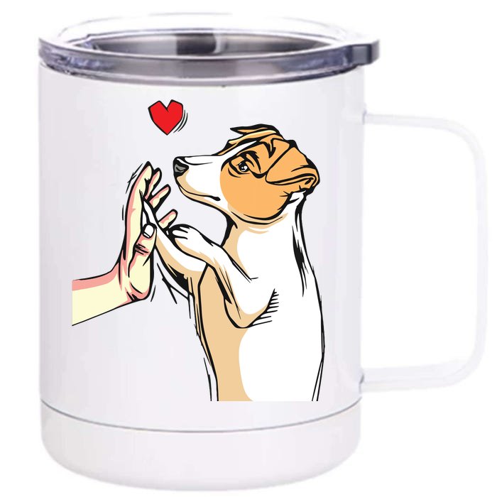 Jack Russell Terrier Love Dog Mom Funny Girls Gift Front & Back 12oz Stainless Steel Tumbler Cup