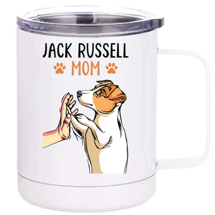 Jack Russell Terrier Mom Cute Dog Mama Funny Women Front & Back 12oz Stainless Steel Tumbler Cup